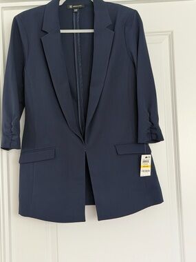 INC International Concepts Navy Open-Front Layering Cardigan